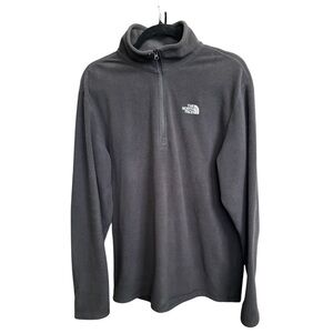 The North Face Men’s Quarter Zip Pullover – Gray Size Large